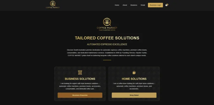 Coffee Market website screenshot