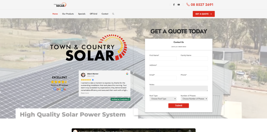 Tailored Coffee Solutions website screenshot