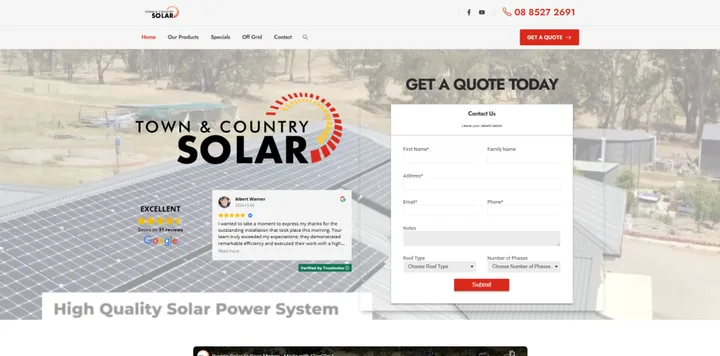Tailored Coffee Solutions website screenshot